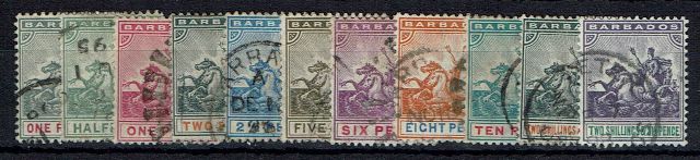 Image of Barbados SG 105/15 FU British Commonwealth Stamp